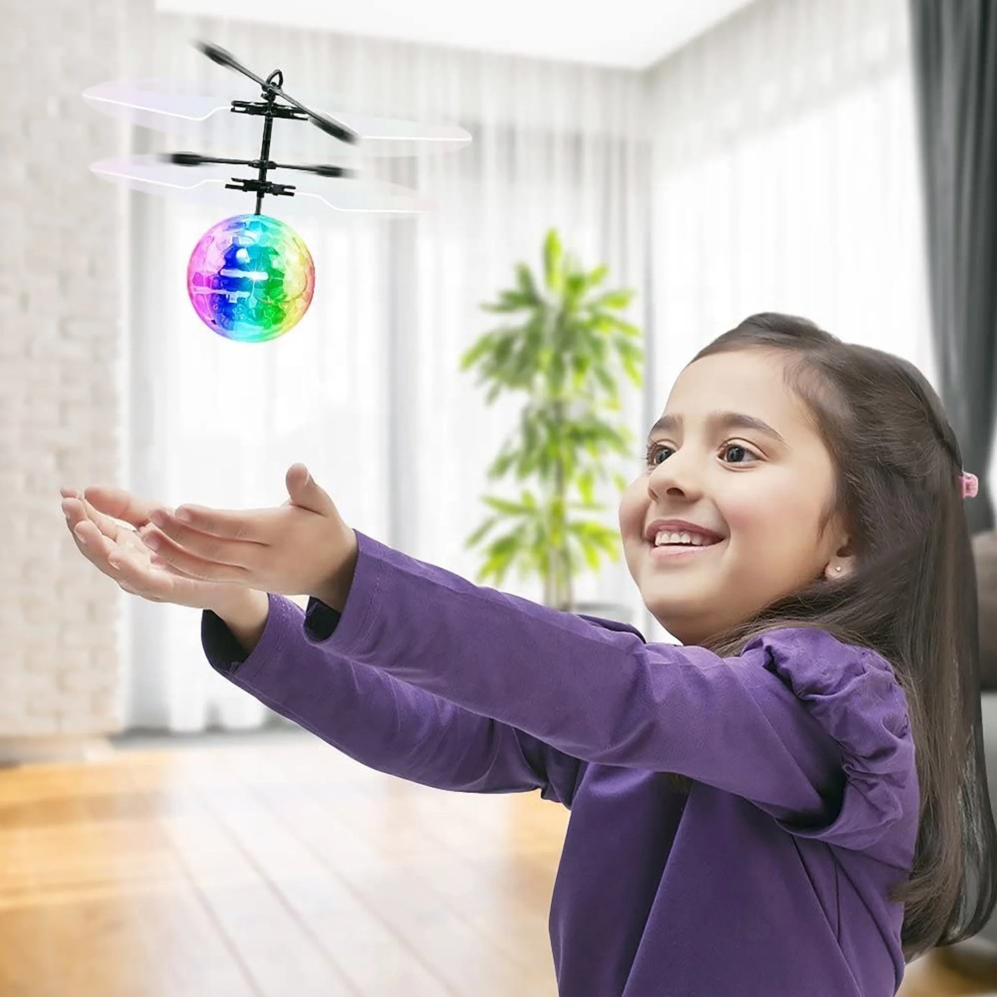 Exciting LED Flying Ball Drone - Interactive Hand-Sensing & Remote Control Fun for Everyone!