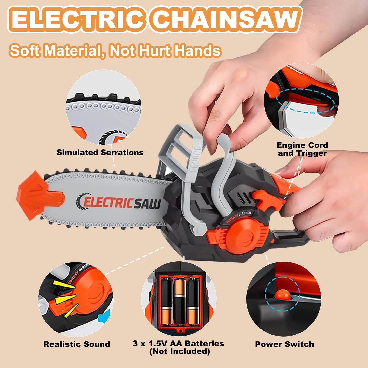 Tiny Builders Toolkit: 32 Pieces of Future Handyman Shenanigans with a Noisy Drill - Perfect for Mini Construction Workers Aged 3-8!