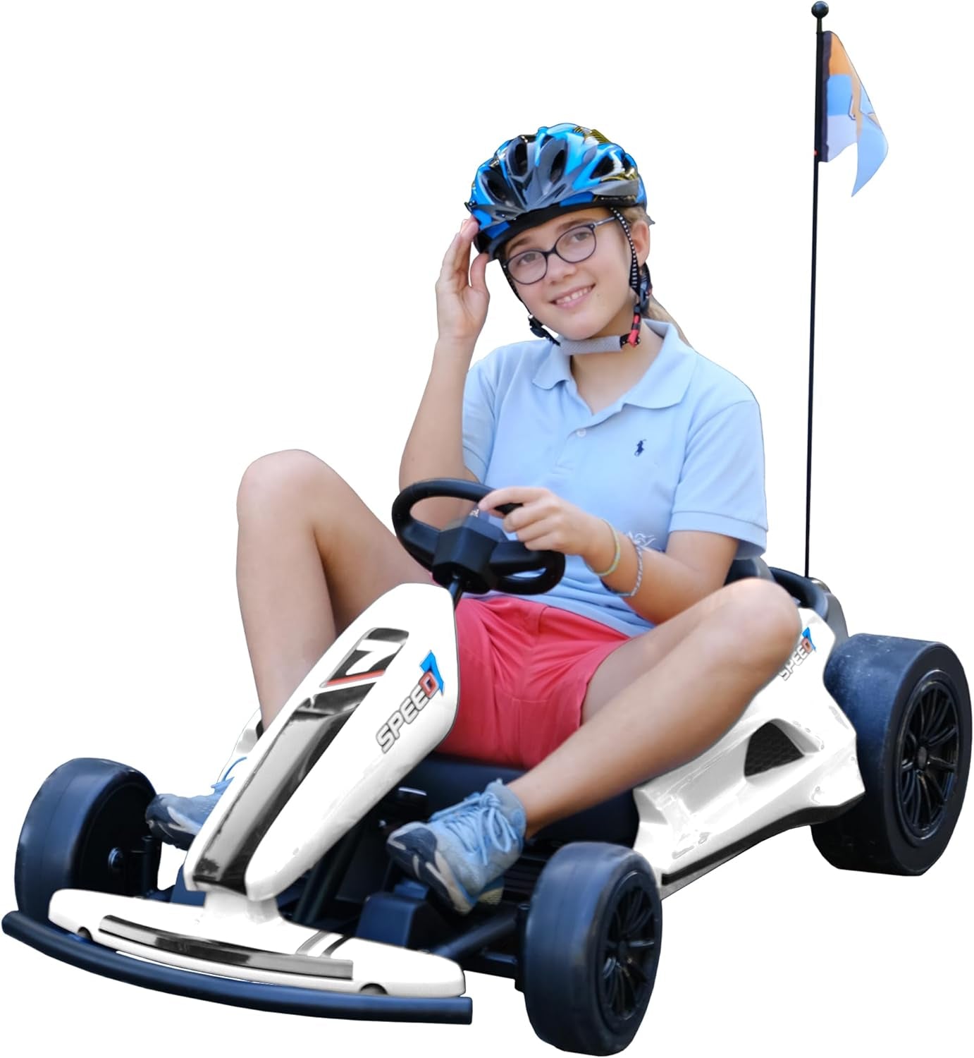 Zoom Zoom Zippy Kart: The Ultimate Drift Machine for Big Kids 6+ Who Think They’re in Fast & Furious! 2WD, Gas & Brake Pedal, Speedy 7.5Mph, Can Handle Your Snack Stash (135 Lbs) - Snow White Edition!