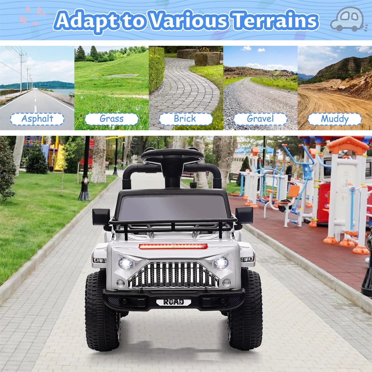 Ultimate 6V Electric Ride-On Car for Toddlers - Fun 4-Wheel Adventure with Music, LED Lights, Bluetooth, and Storage - Perfect Gift for Boys and Girls!