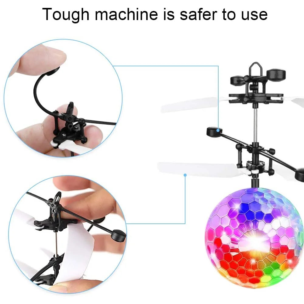 Exciting LED Flying Ball Drone - Interactive Hand-Sensing & Remote Control Fun for Everyone!
