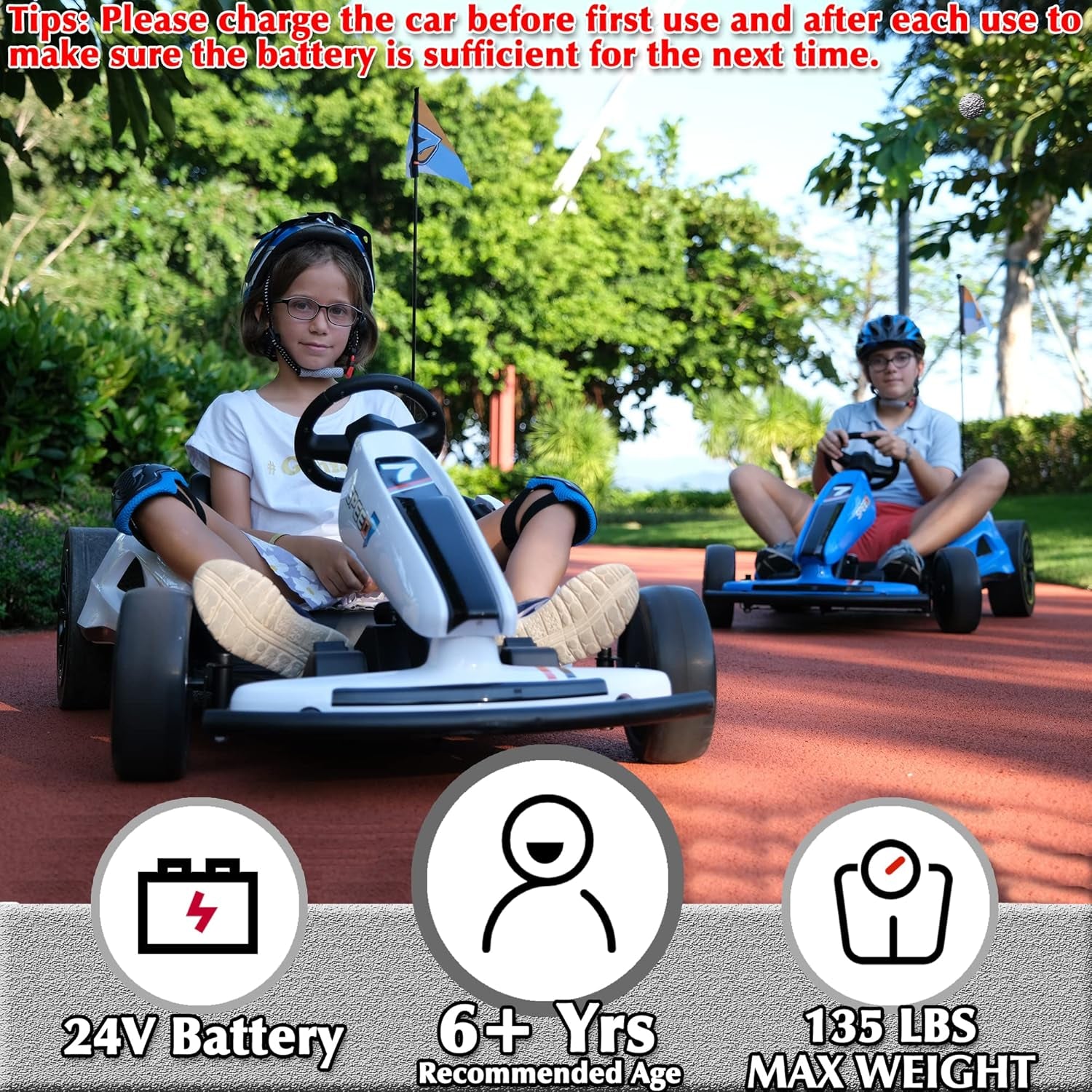 Zoom Zoom Zippy Kart: The Ultimate Drift Machine for Big Kids 6+ Who Think They’re in Fast & Furious! 2WD, Gas & Brake Pedal, Speedy 7.5Mph, Can Handle Your Snack Stash (135 Lbs) - Snow White Edition!